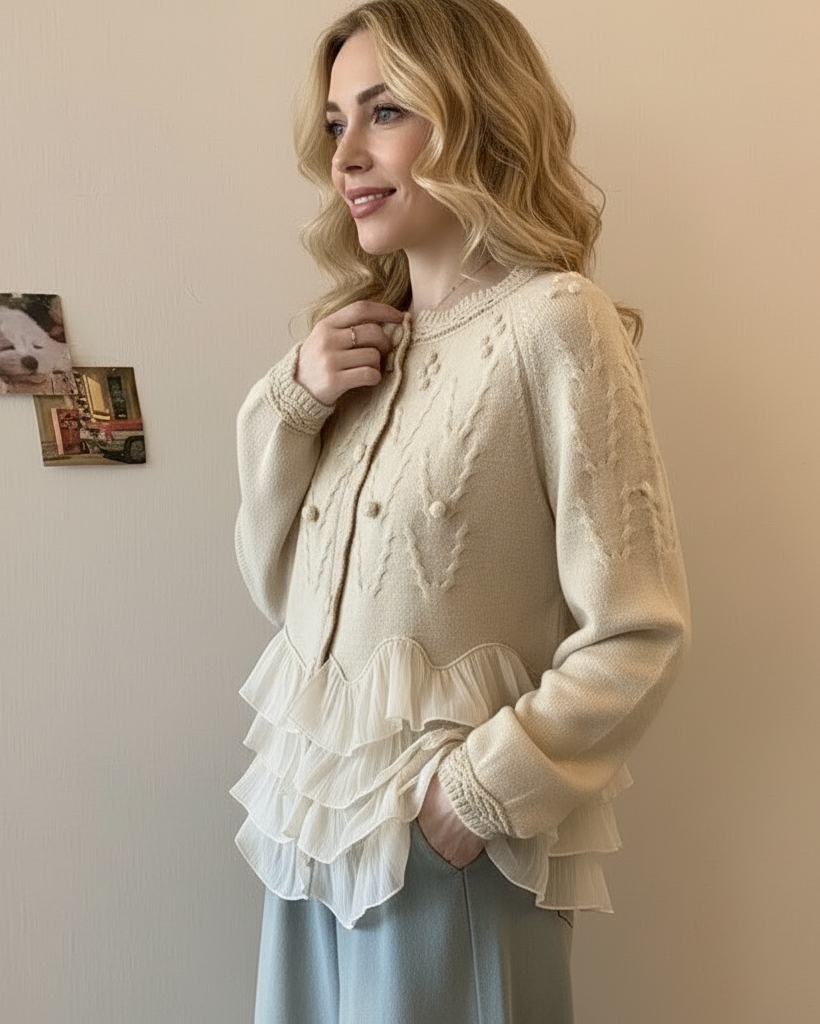 Natalie Ruffle Cardigan™