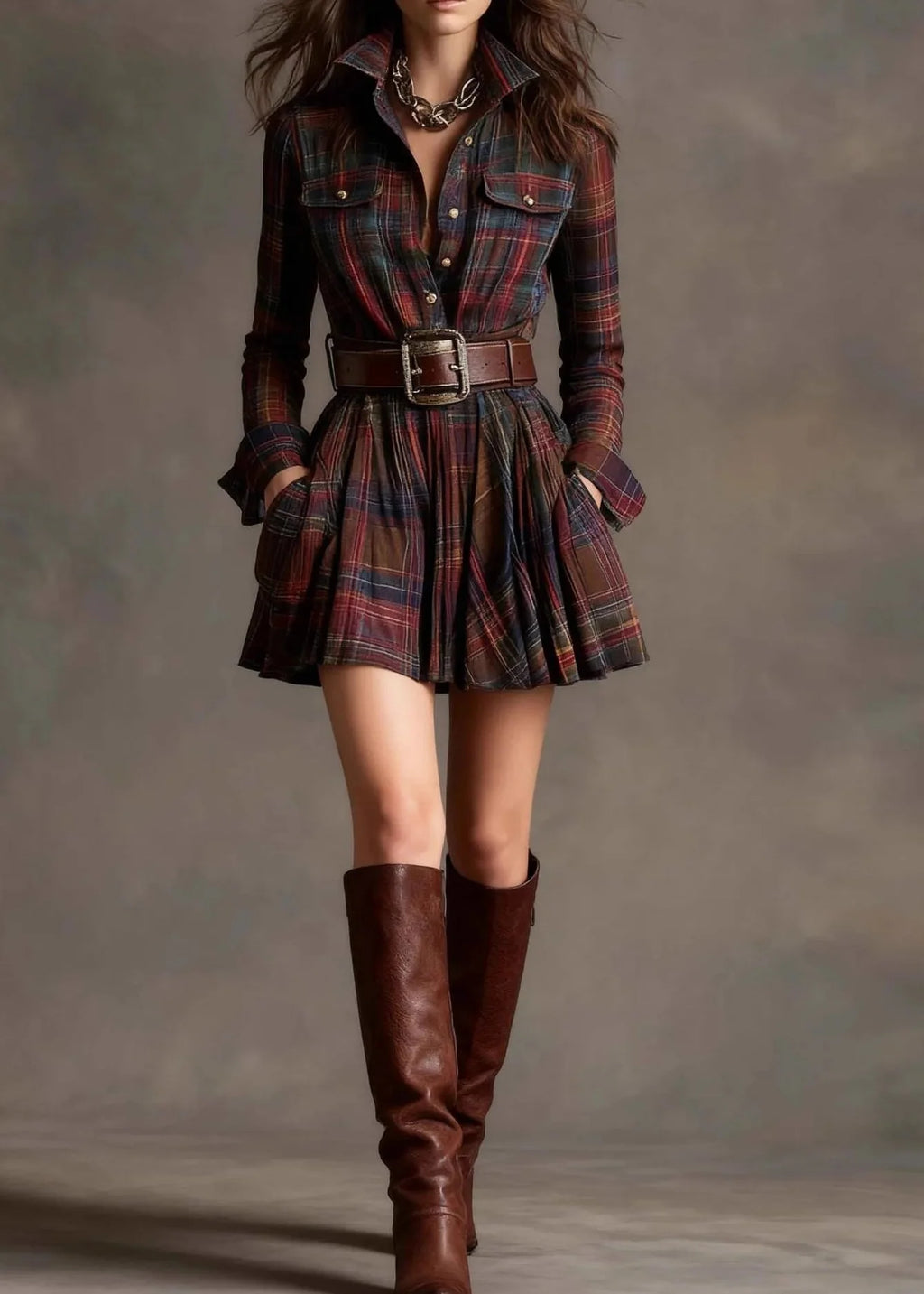 Taylor Plaid Mini Dress™